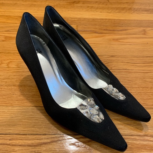 Black Pump with Stones by Stuart Weitzman